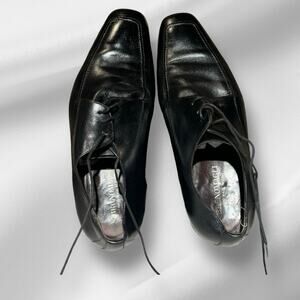 Bruno Magli Men's Black Leather Dress Shoes, Size 10, Style 1101 342